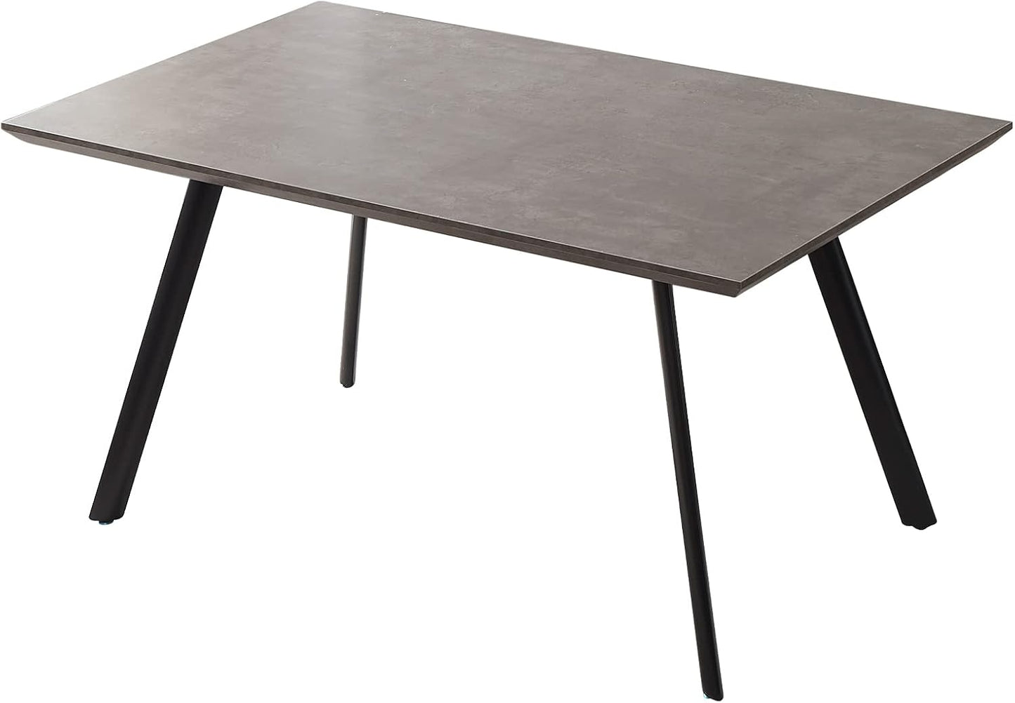ZckyCine Modern 5-Piece Dining Table Set Rectangular Wood Table with 4 Upholstered Leather Chairs, Seats 4