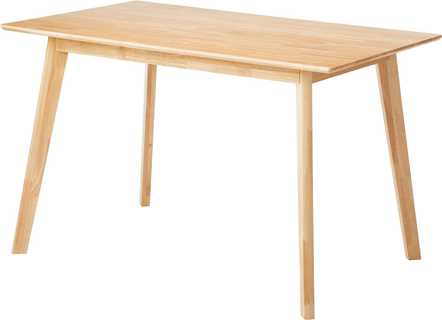 Amazon Basics FSC Certified Solid Wood Kitchen Rectangular Dining Table, Easy to Assemble, 29.5"D x 47.2"W x 29.5"H, Natural Wood