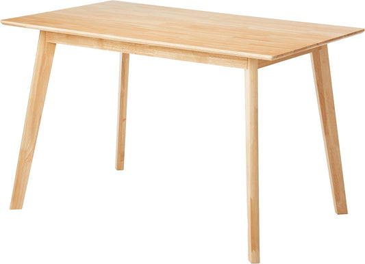 Amazon Basics FSC Certified Solid Wood Kitchen Rectangular Dining Table, Easy to Assemble, 29.5"D x 47.2"W x 29.5"H, Natural Wood